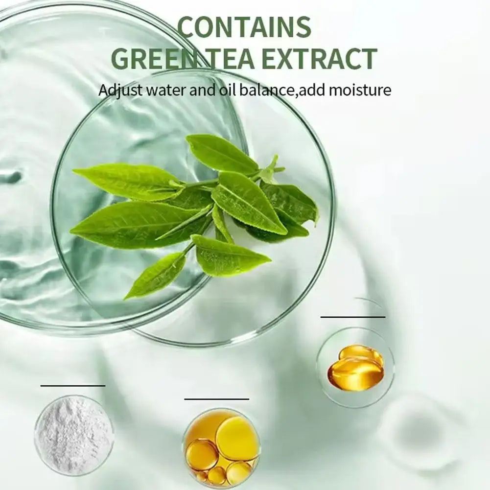 Máscara Detox de Té Verde/Máscara de Arcilla Balanceadora y Refrescante